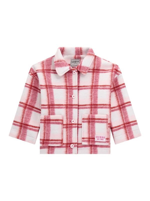 Guess Pink Check Shacket