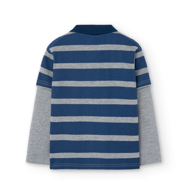 Boboli Navy Knit Polo Rubgy Shirt - Image 2