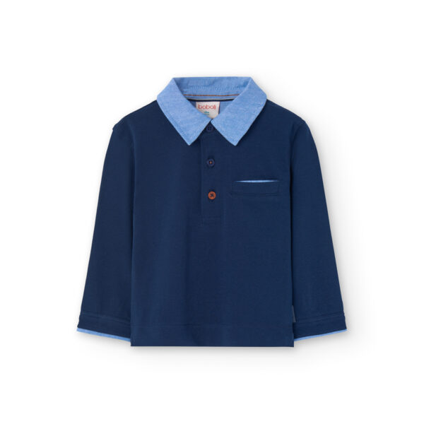 Boboli Navy Pique Combined Polo