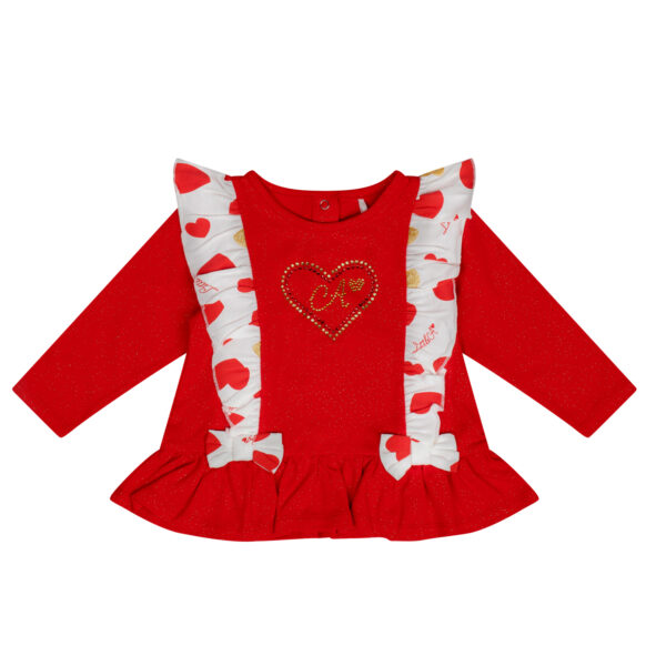 Little A By A Dee - Holly heart print leggings set - Image 3