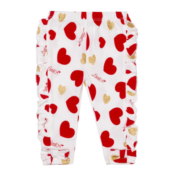 Little A By A Dee - Holly heart print leggings set - Image 5