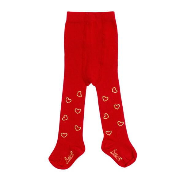 Little A By A Dee -  Harlow heart print dress and diamante tights set - Image 5