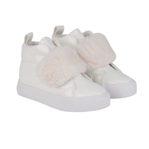 Little a by adee faux fur strap high top