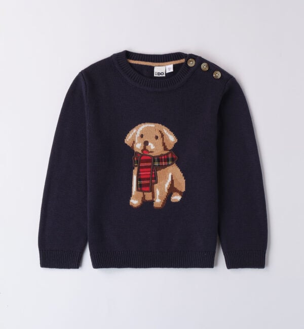 IDo navy round neck sweater