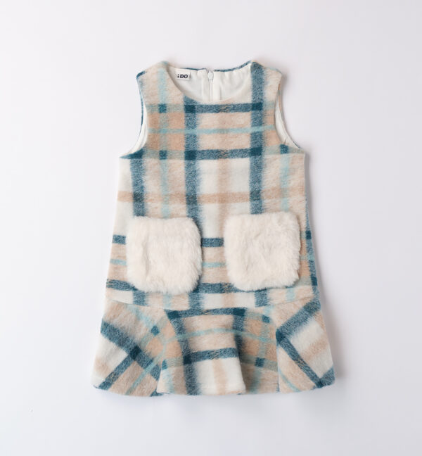 IDO Beige & Blue Knit Dress and Turtle Neck Top - Image 2
