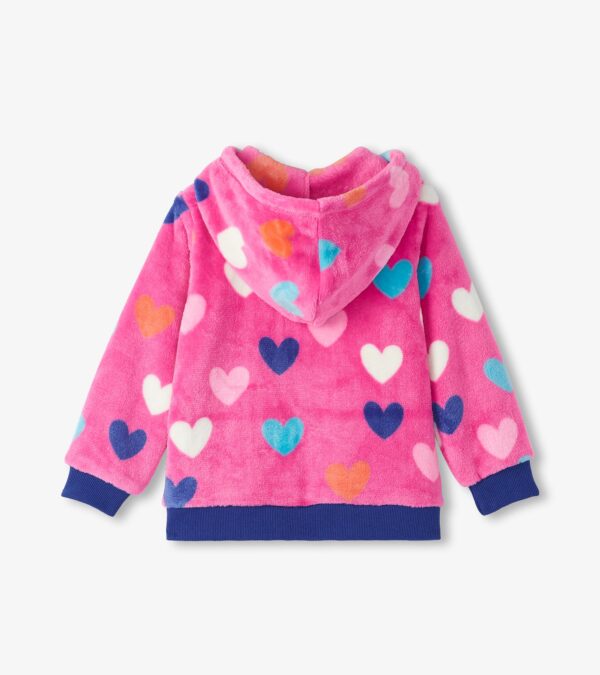 Hatley Hearts Fleece Zip-Up Hoodie - Image 3