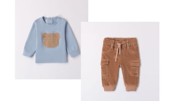 Minibanda tan corduroy trouser set