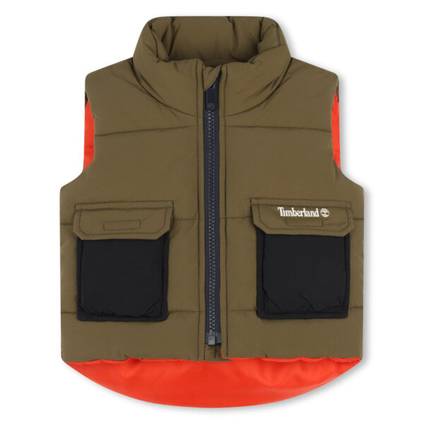 Timberland Boys Khaki Green Puffer Gilet