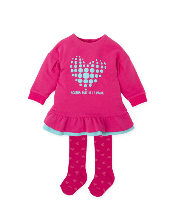 Agatha Ruiz De La Prada  Pink Dress and Tights - Image 2