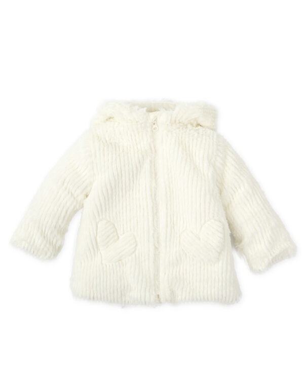 Agatha Ruiz De La Prada Ivory Faux Fur Hooded Coat - Image 2