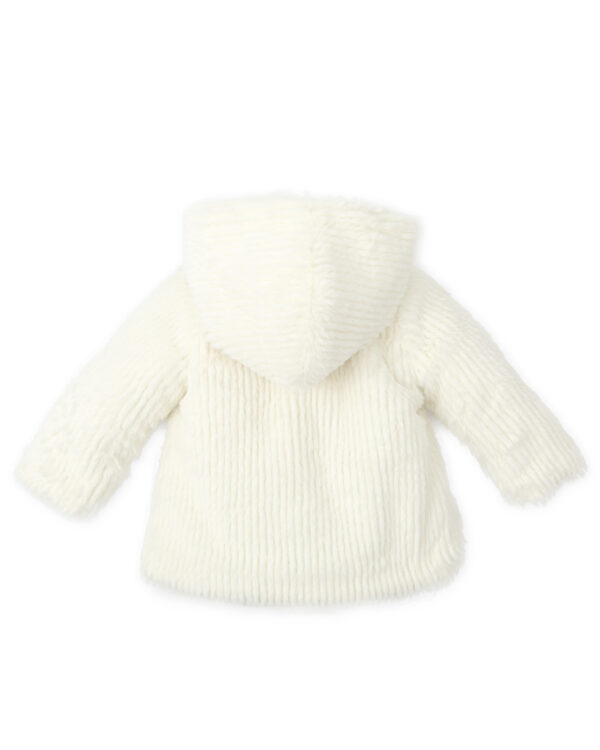 Agatha Ruiz De La Prada Ivory Faux Fur Hooded Coat - Image 3