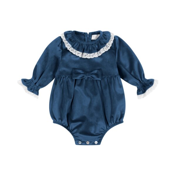 deolinda blue velvet romper