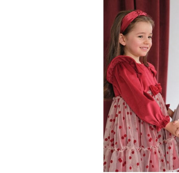 deolinda chic velvet polka dot dress