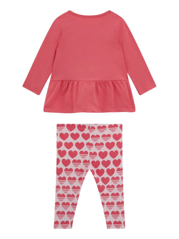 Guess Pink Hearts Leggings Set - Image 2