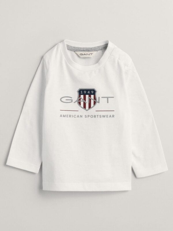 Gant L/S Archive Shield T-Shirt - White