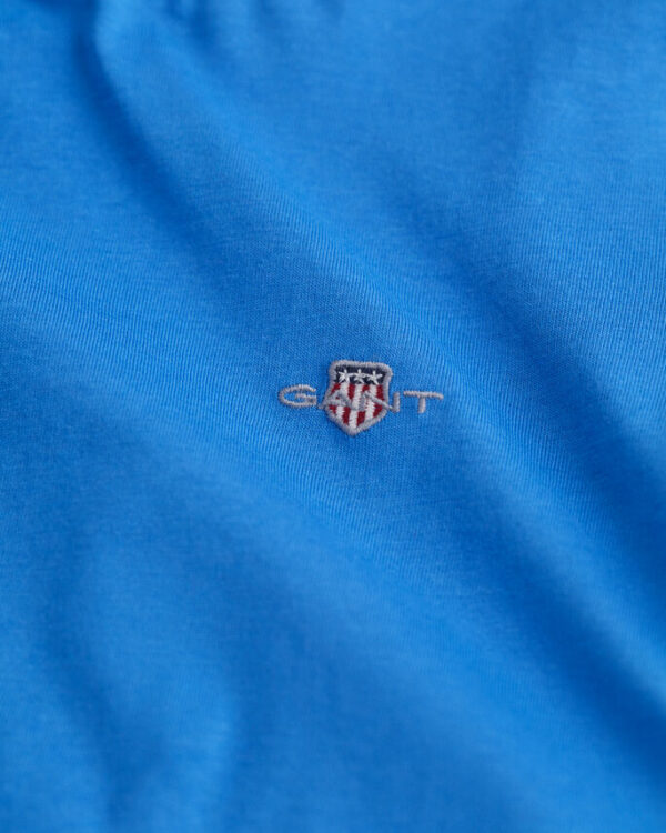 Gant Shield Short Sleeve T-Shirt Greece Blue - Image 2