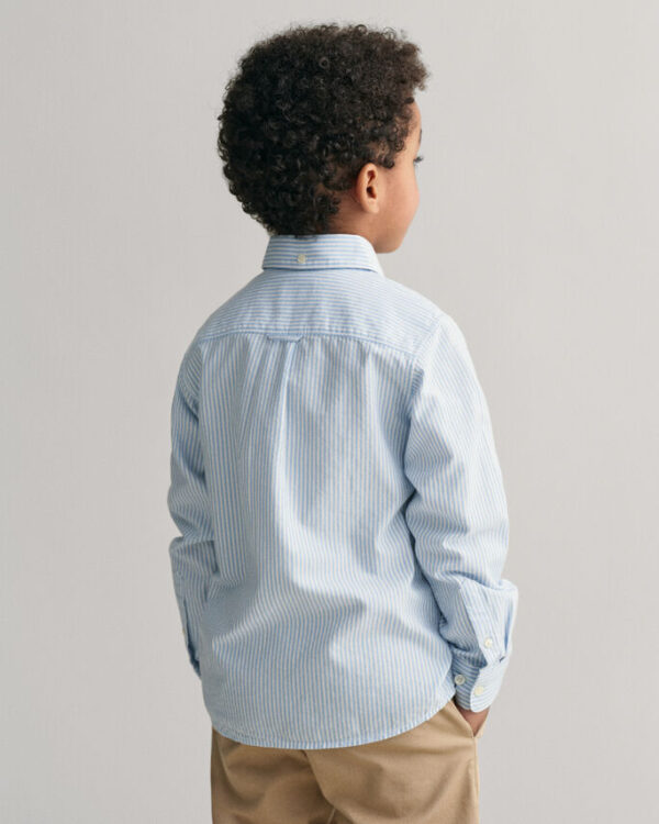 Gant Striped Oxford Shirt - Capri Blue - Image 2