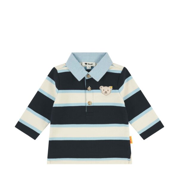 Steiff Navy stripped polo shirt set - Image 2