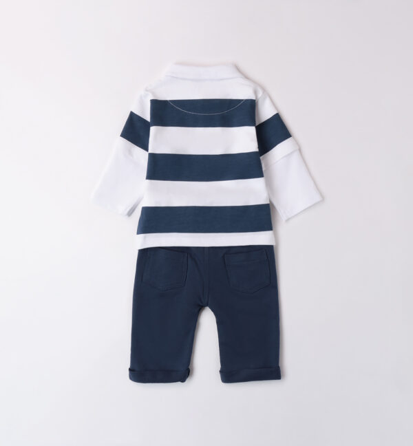 IDO two piece stripped navy set - Image 2