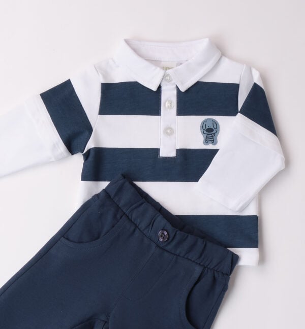 IDO two piece stripped navy set - Image 3