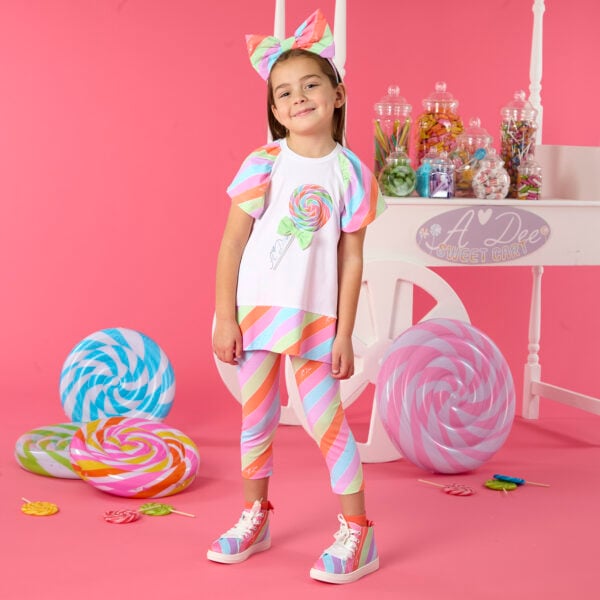 A Dee Eva Stripe lollipop legging set