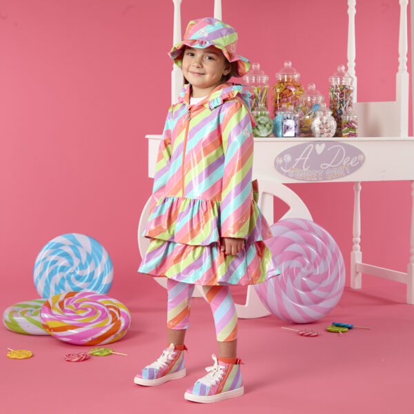 A Dee Daphe striped raincoat