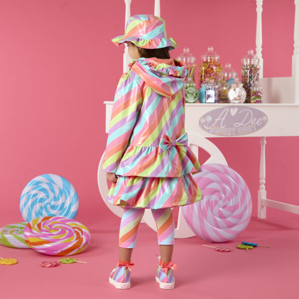 A Dee Daphne Stripe Raincoat - Image 2