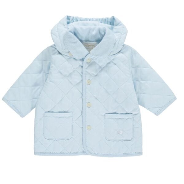 Emile et rose curtis blue quilted coat