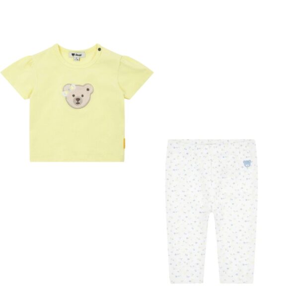 Steiff Short Sleeve Lemon and Blue Legging Set