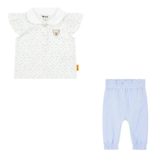 Steiff Short Sleeve Polo Top and Trouser Set