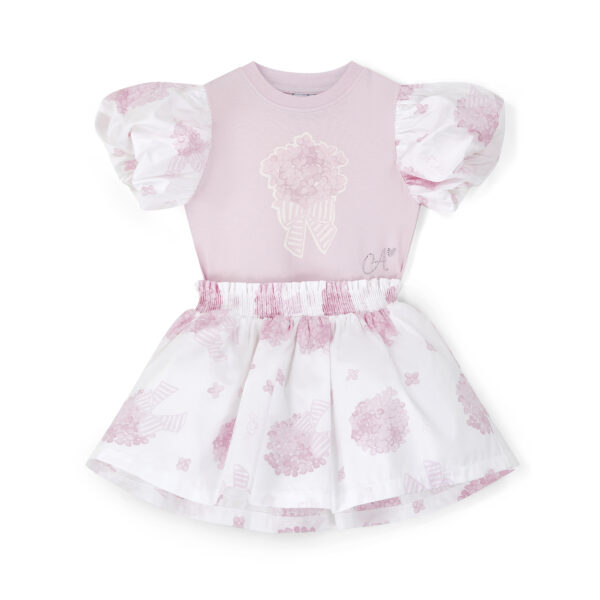 A Dee Chance Hydrangea Print Mixed Dress - Image 2