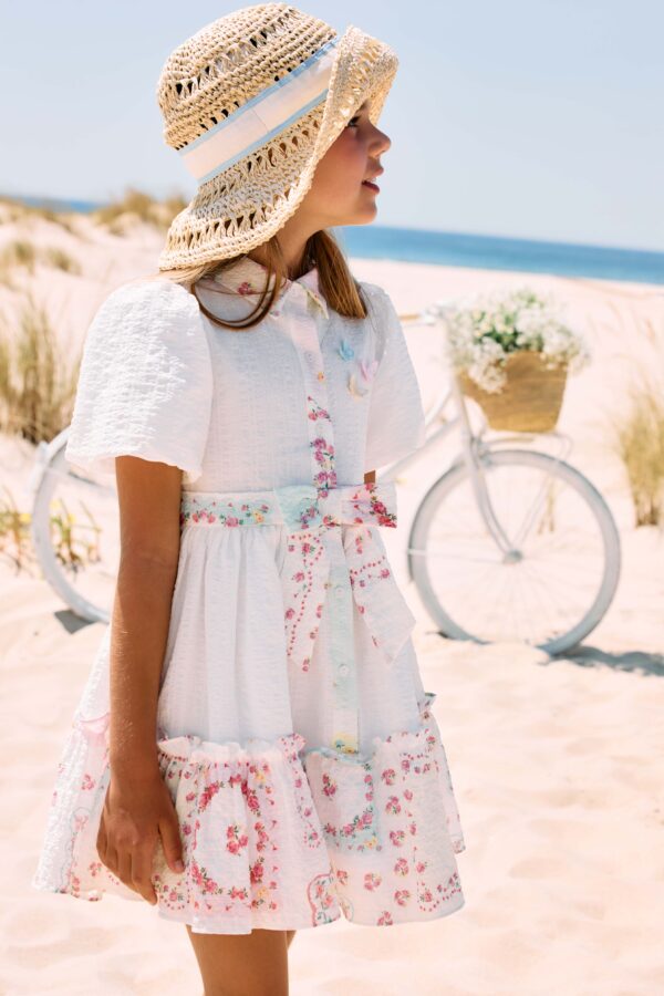 Patachou Liberty White Cotton Floral Dress - Image 3