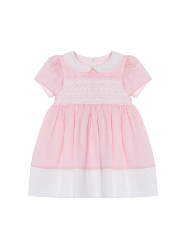 Patachou pink and white collar dress