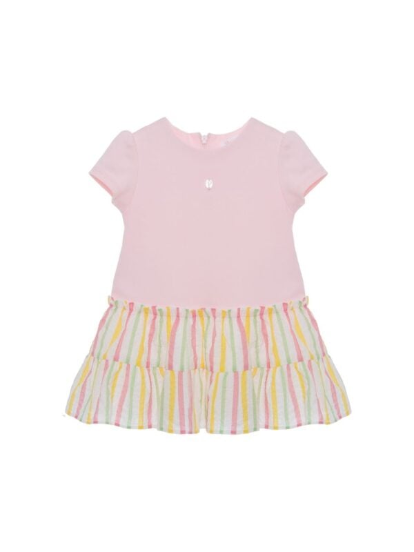 Patachou Pink Stripe Cotton Dress - Image 2