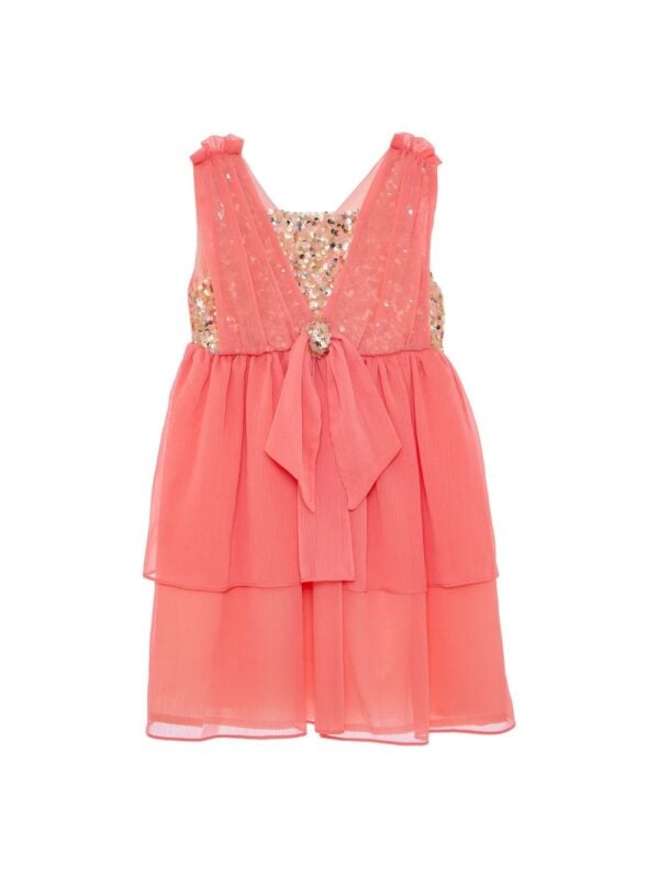 Patachou Coral Sequin Dress - Image 2