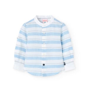 Boboli Blue and White Stripe Shirt
