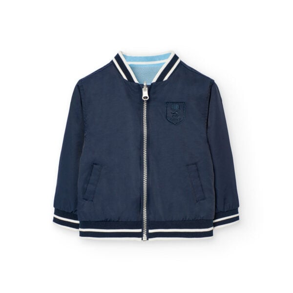 Boboli Navy and Blue Reversible Jacket - Image 3