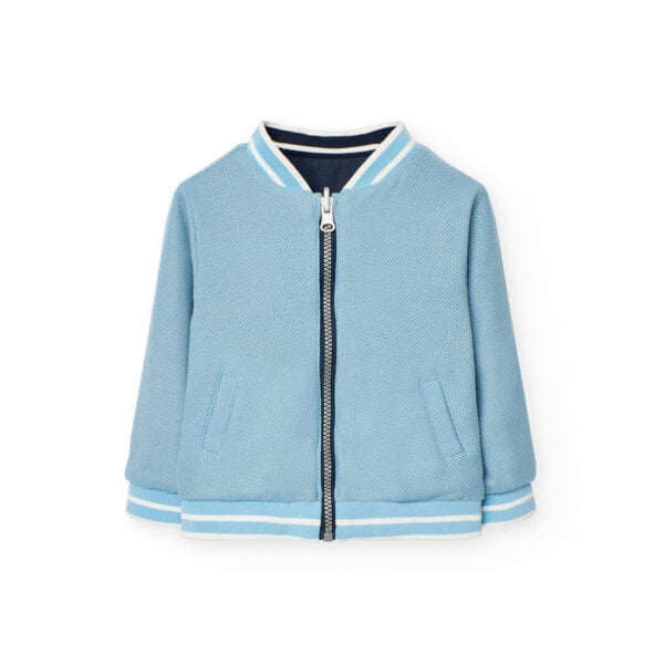 Boboli Navy and Blue Reversible Jacket - Image 4