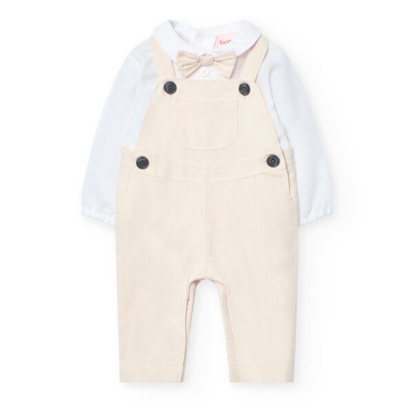 Boboli linen dungaree set