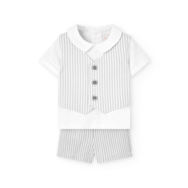 boboli stripe short set for baby boy