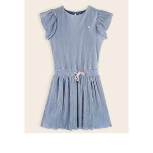 Nono Miron Pleated Dress Vintage Denim Blue