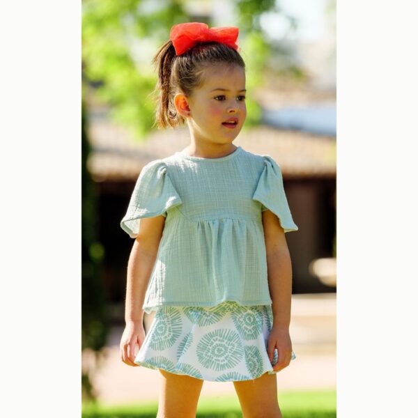 Cocote Sage Green Blouse and Skirt Set - Image 2