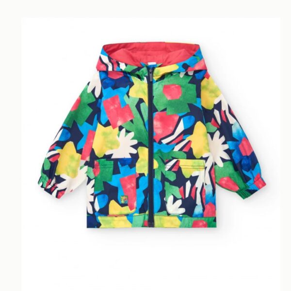 Tuc Tuc Windbreaker for girls with abstract print and vibrant