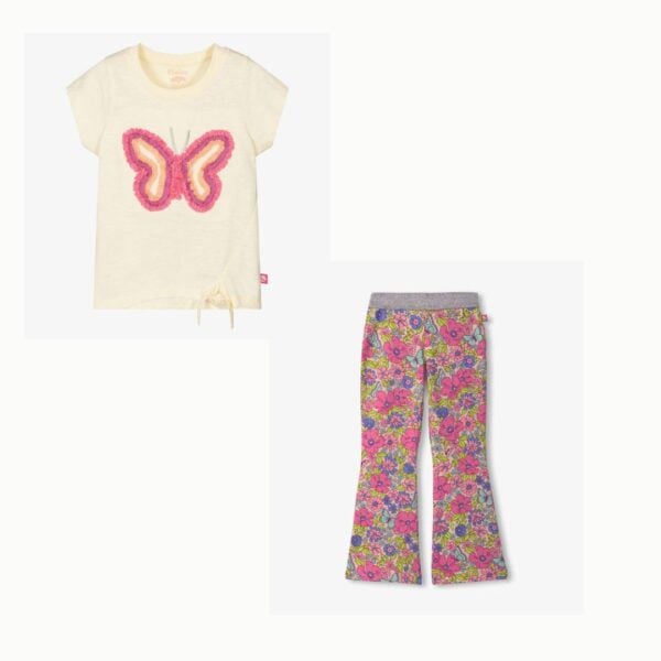 Hatley Butterfly Top and Groovy Flower Bell Bottoms