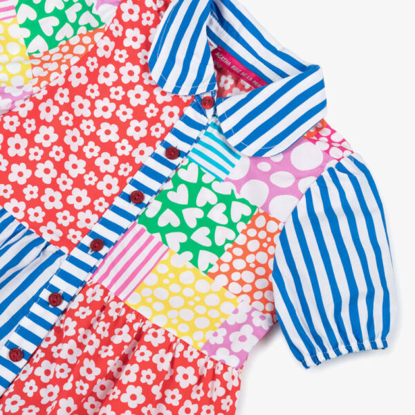 Agatha Ruiz de la Prada Blue & Red Multi-Pattern Cotton Dress - Image 2