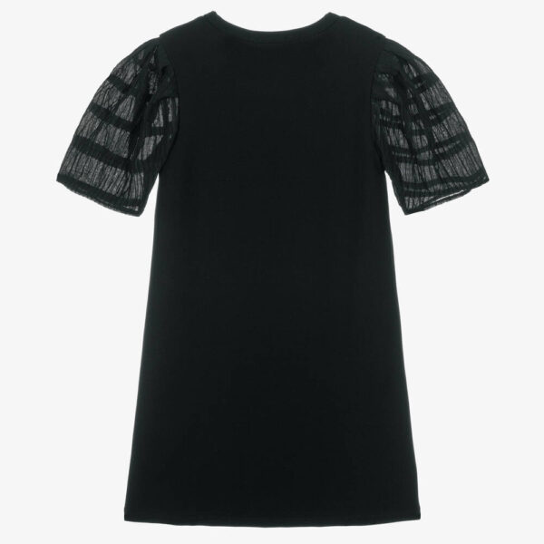 DKNY Black Milano Puff-Sleeved Dress - Image 2