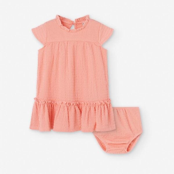 Losan salmon Summer dress and bloomer set