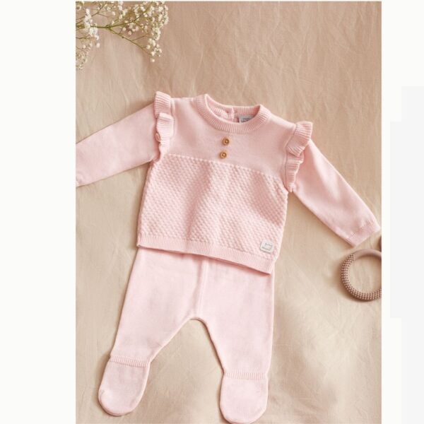 Yatsi pink knit trouser set