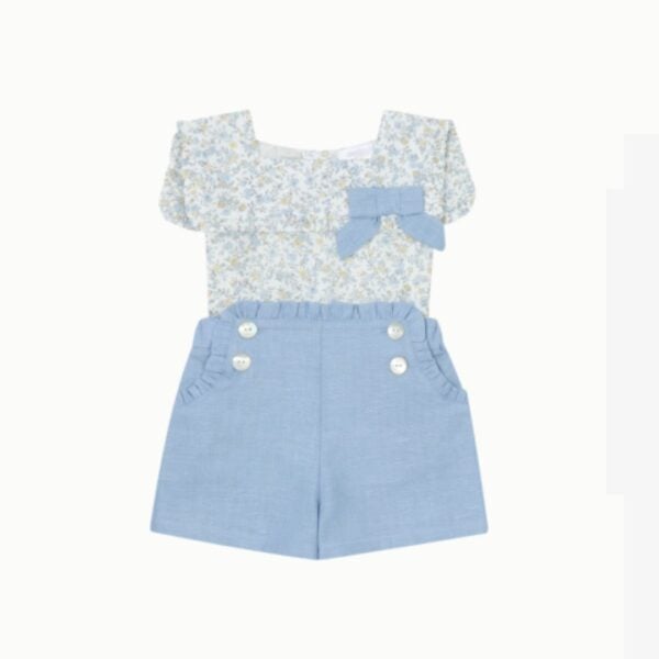 Deolinda blue floral short set