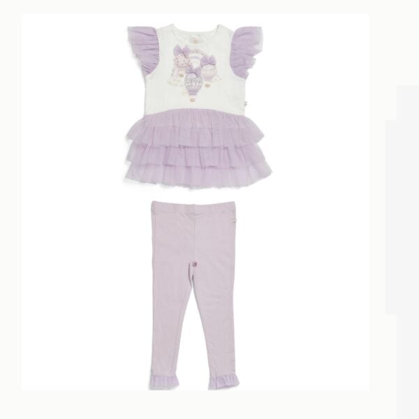 Caramelo kids lilac fly away legging set